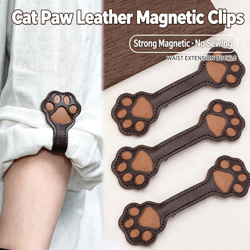 Leatherwork Designs - 2個入り プレミアムレザー製 マグネティックスリーブクリップ 強力な磁気保持力 滑り止めデザイン オフィスワークやビジネスでの日常使用に最適