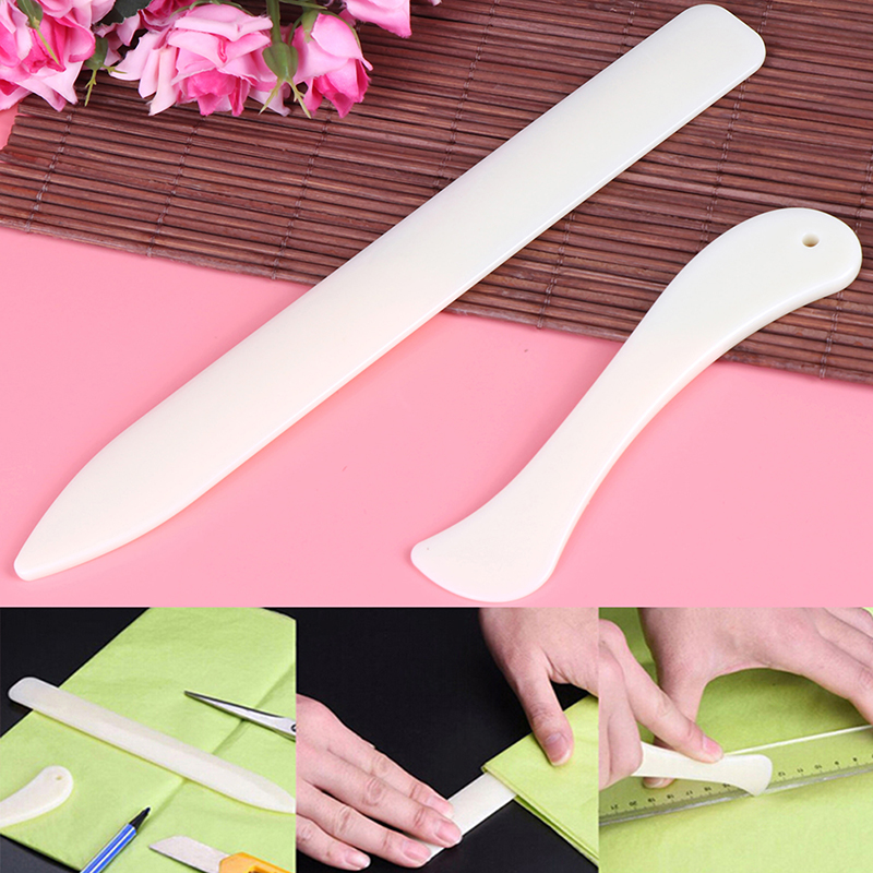 Bone Folder Tool - プラスチック製ボーンフォルダークラフトツール、レザースコアリング、折りたたみ式ケーシングペーパーアクセサリー、セットあたり2個