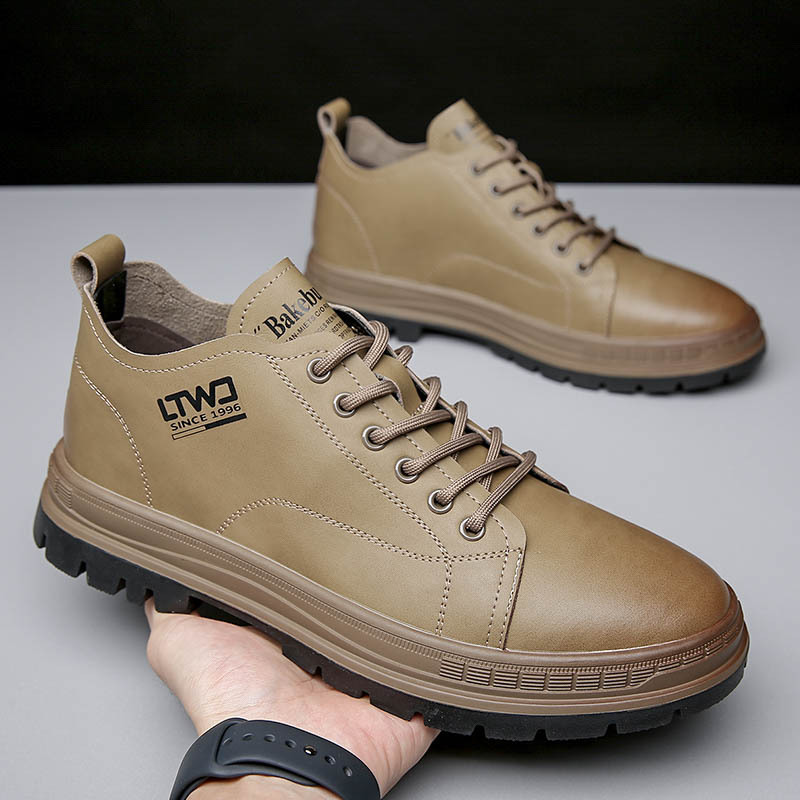 メンズハイカットファッションカジュアルレザーシューズ 春秋新 - Leatherwork Designs のレビューと価格